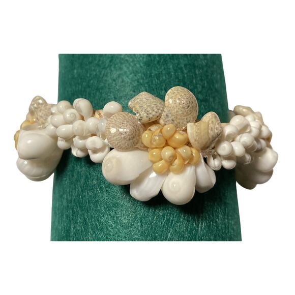 Braided Shell Seashell Beachy Bracelet Ribbon Tie Hapa Girls N’ Co. Jewelry - Picture 3 of 5